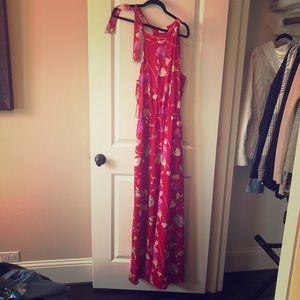 NWT red floral maxi banana republic TALL SIZE L